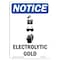 Signmission OSHA Notice, 7" Height, Electrolytic Gold Sign With Symbol, 7" X 5", Portrait OS-NS-D-57-V-11709 - alternate 1